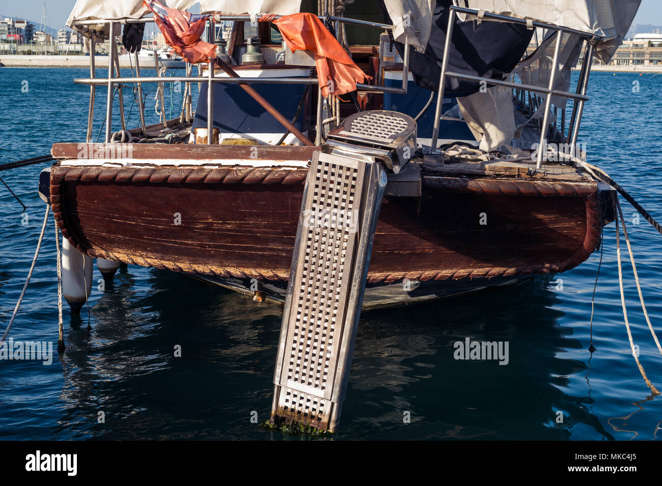 The abandoned boat Stock Photo