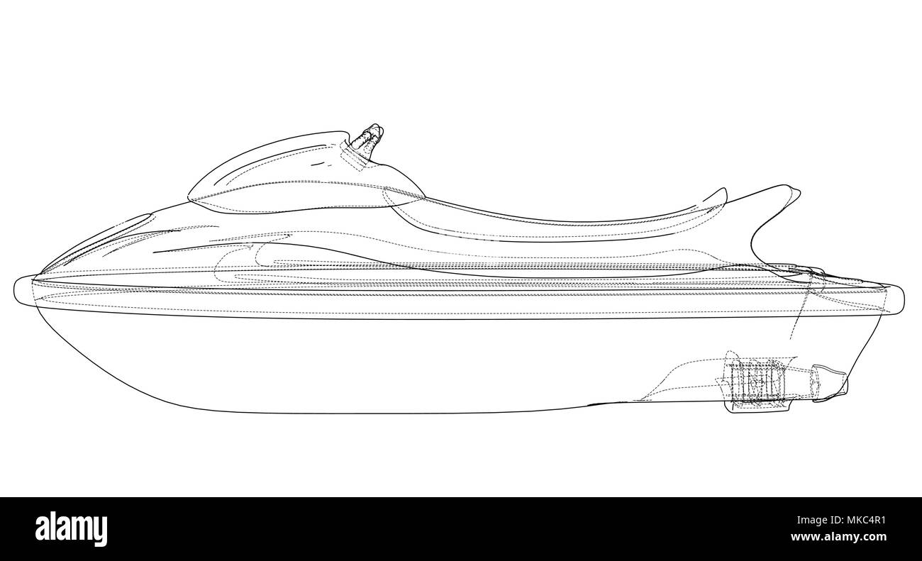 Jet ski sketch. Vector Stock Vector Image & Art Alamy