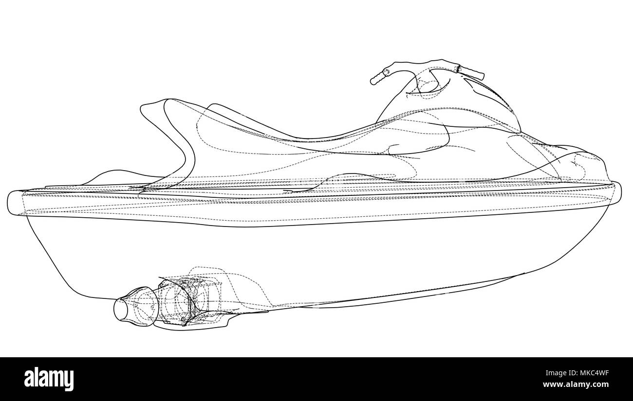 Jet ski sketch. Vector Stock Vector Image & Art Alamy
