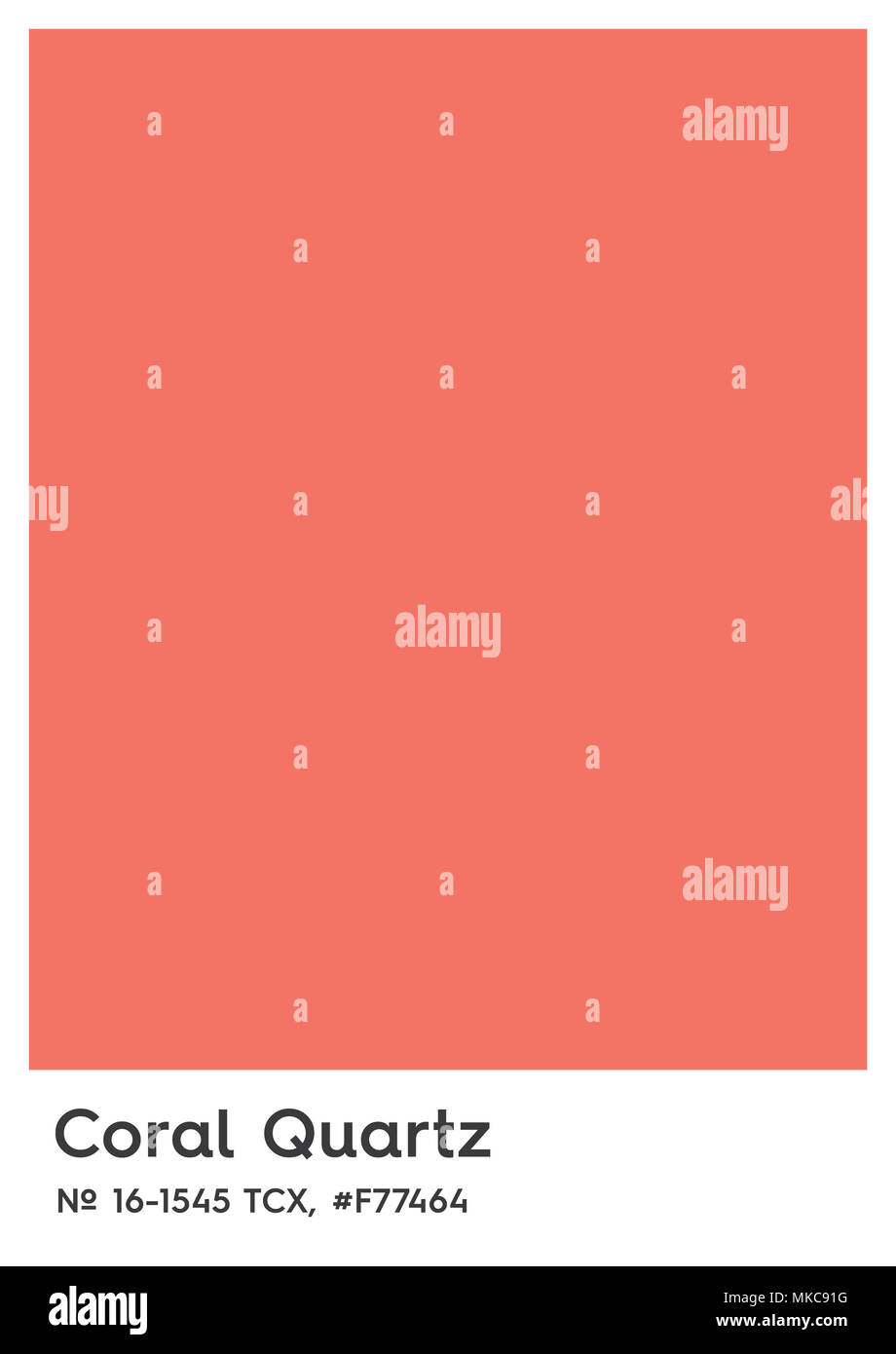 Coral Quartz, № 161545 TCX, F77464. Color identity illustration Stock