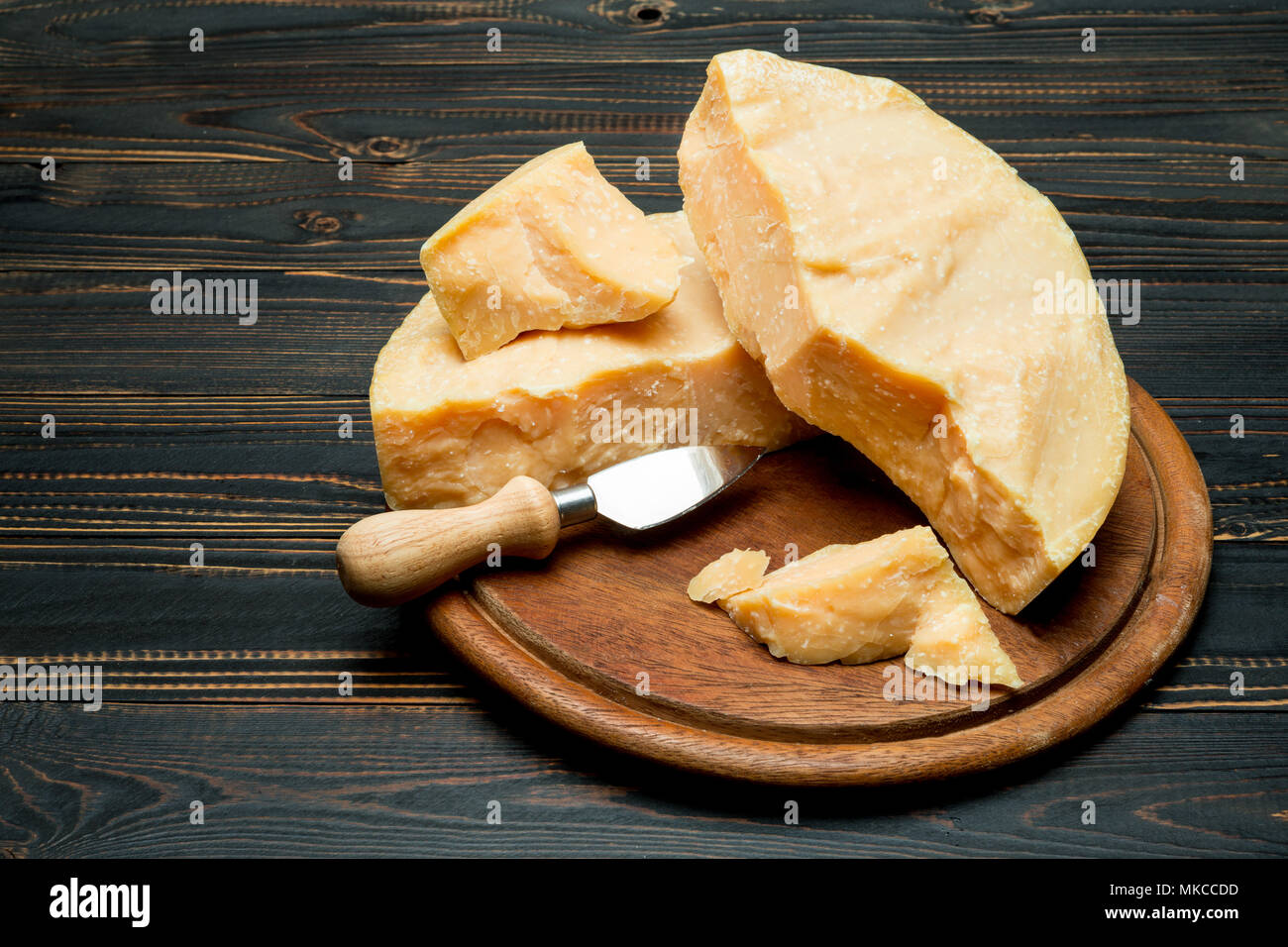 pieces of parmesan or parmigiano cheese and grapes Stock Photo Alamy