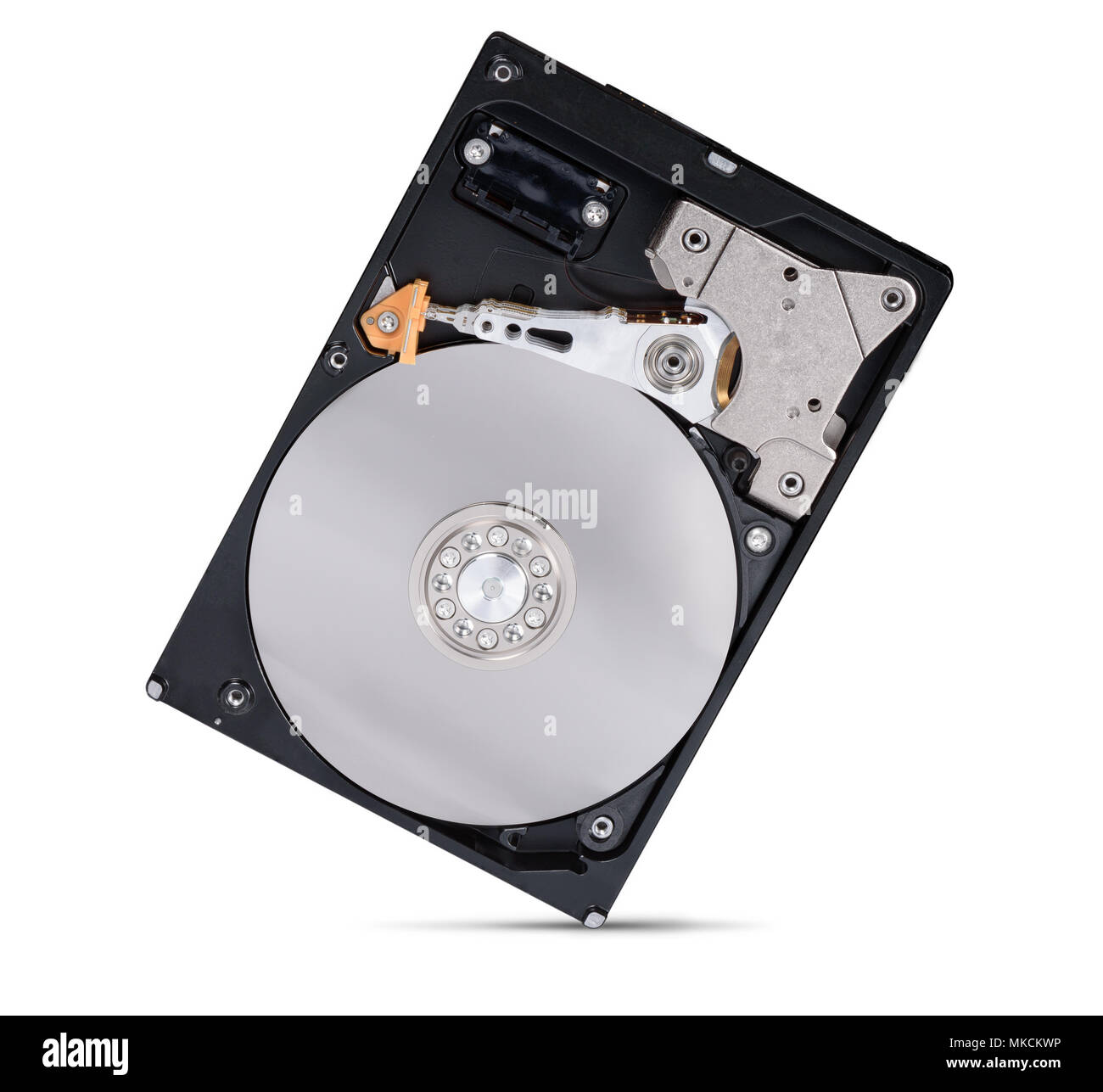 inside of hard disk. HDD isolated on white background Stock Photo Alamy