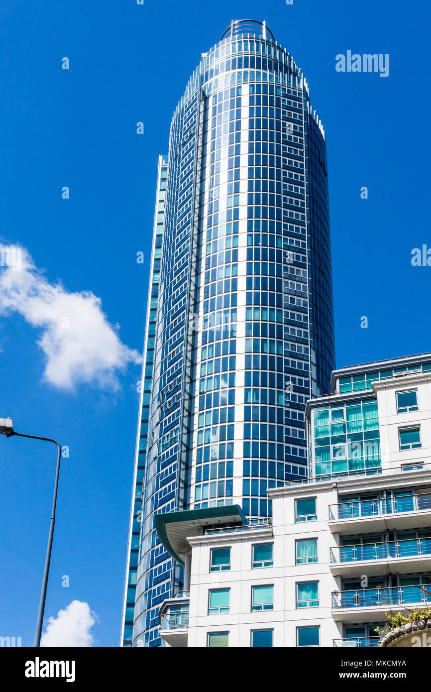 St George Wharf Tower at Nine Elms, Vauxhall in South London.. Stock Photo