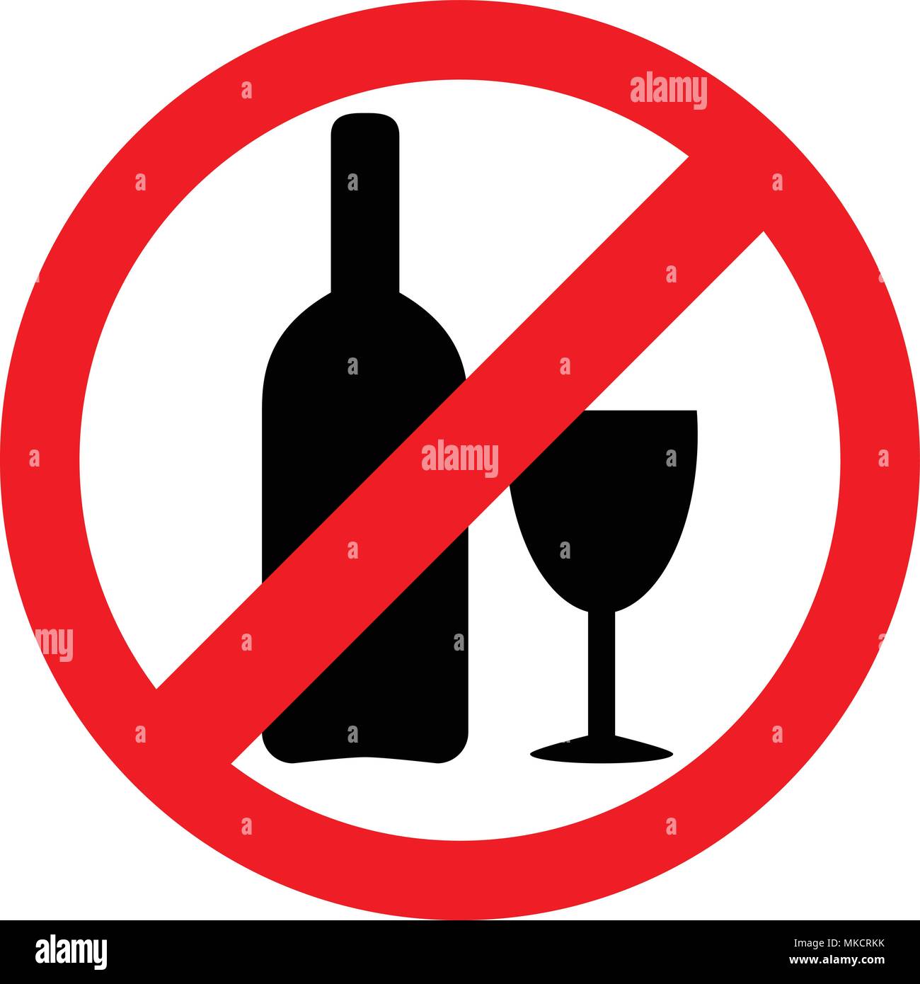 No alcohol sign. Drinking alcohol is forbidden icon Stock Vector Image &  Art - Alamy