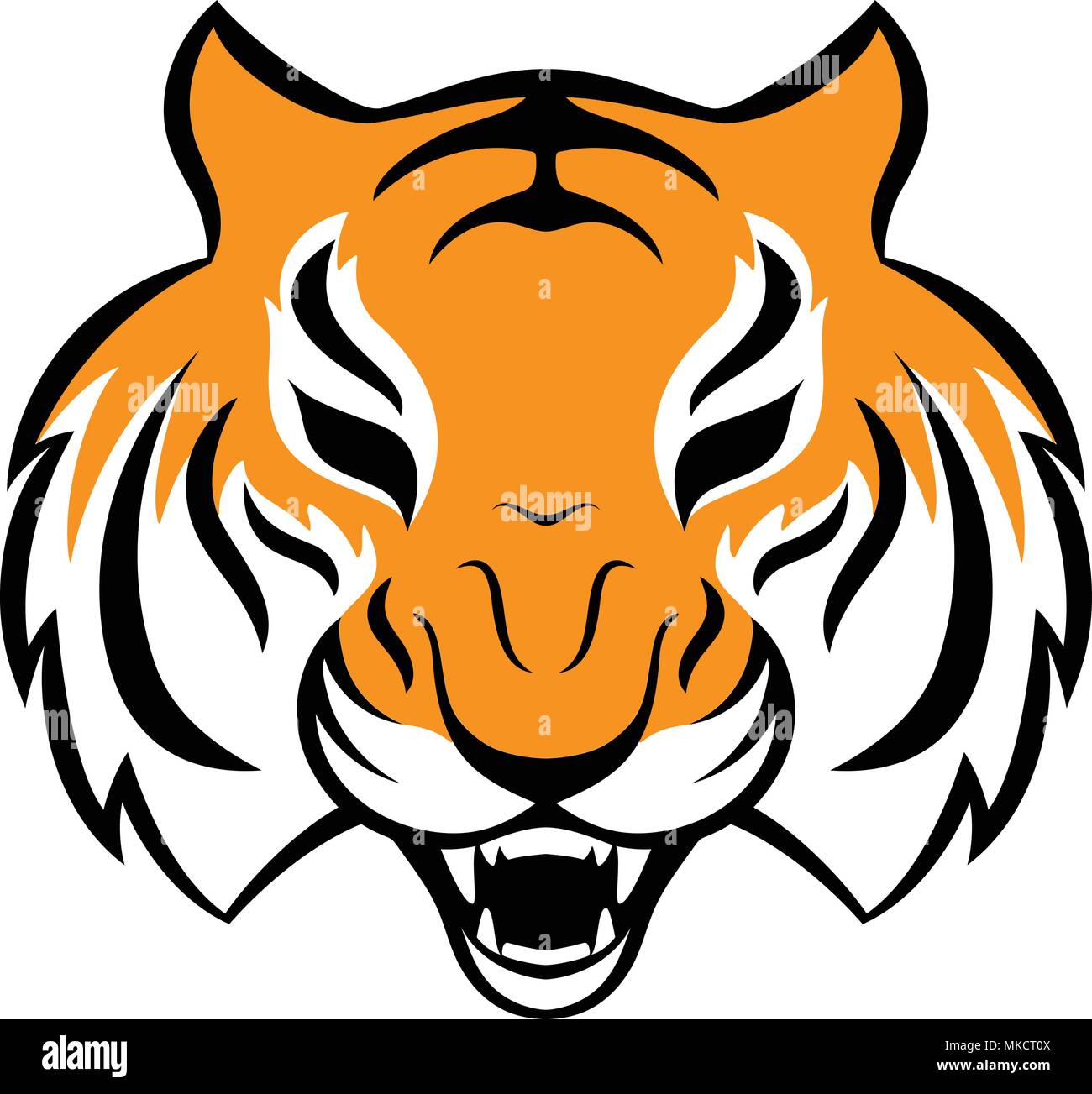 Tiger Icon Vector Illustration For Logo Design T Shirt Print