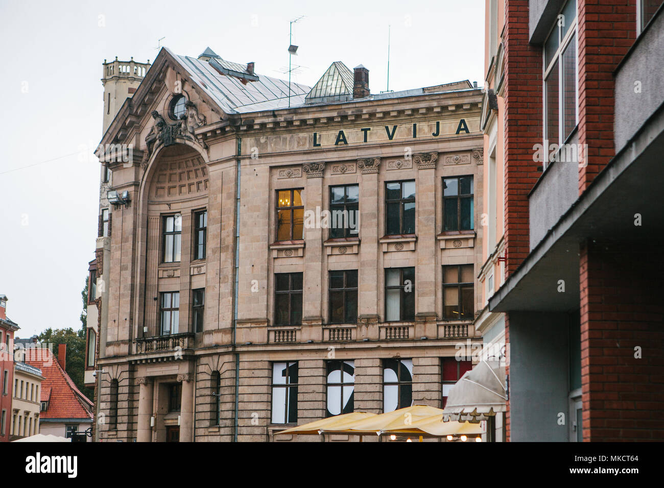 Riga, Latvia 4 october 2017: Latvijas Radio or Latvian public radio company  in neoclassicism or baroque or rococo architectural style and architecture  Stock Photo - Alamy