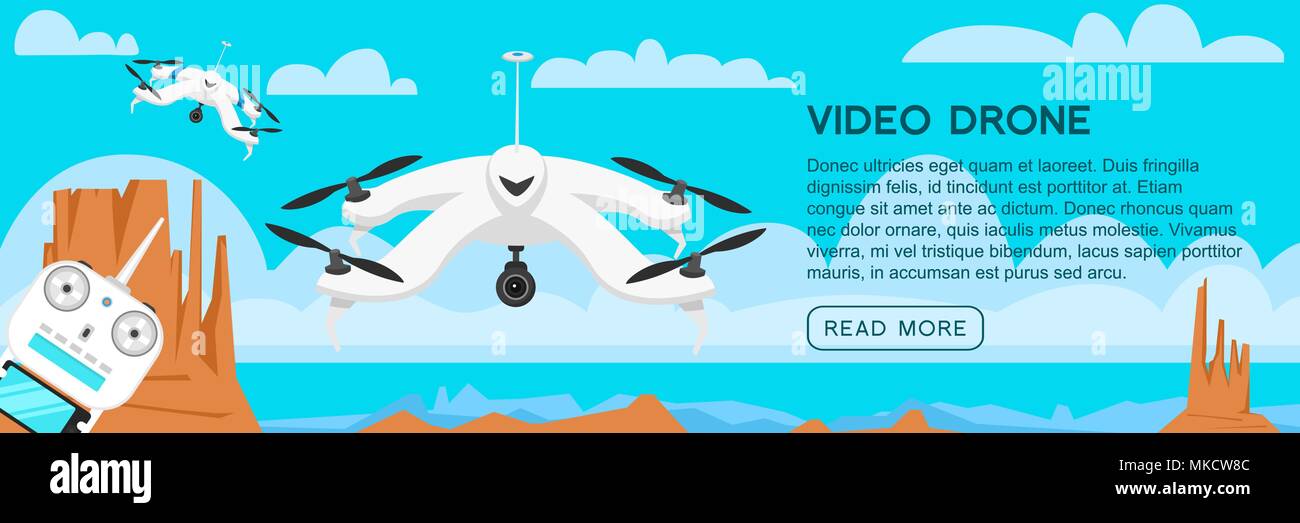 Modern air drones for card and remote control. Video and photo. Science ...