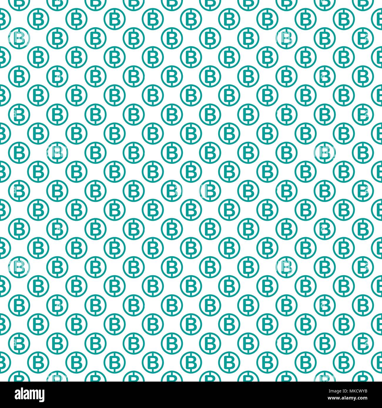 Vector seamless pattern with bitcoins. Cryptocurrency repeating background. Stock Vector