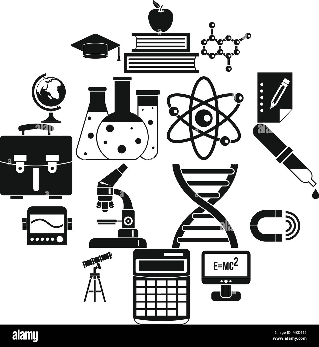 Education icons set, simple style Stock Vector Image & Art - Alamy