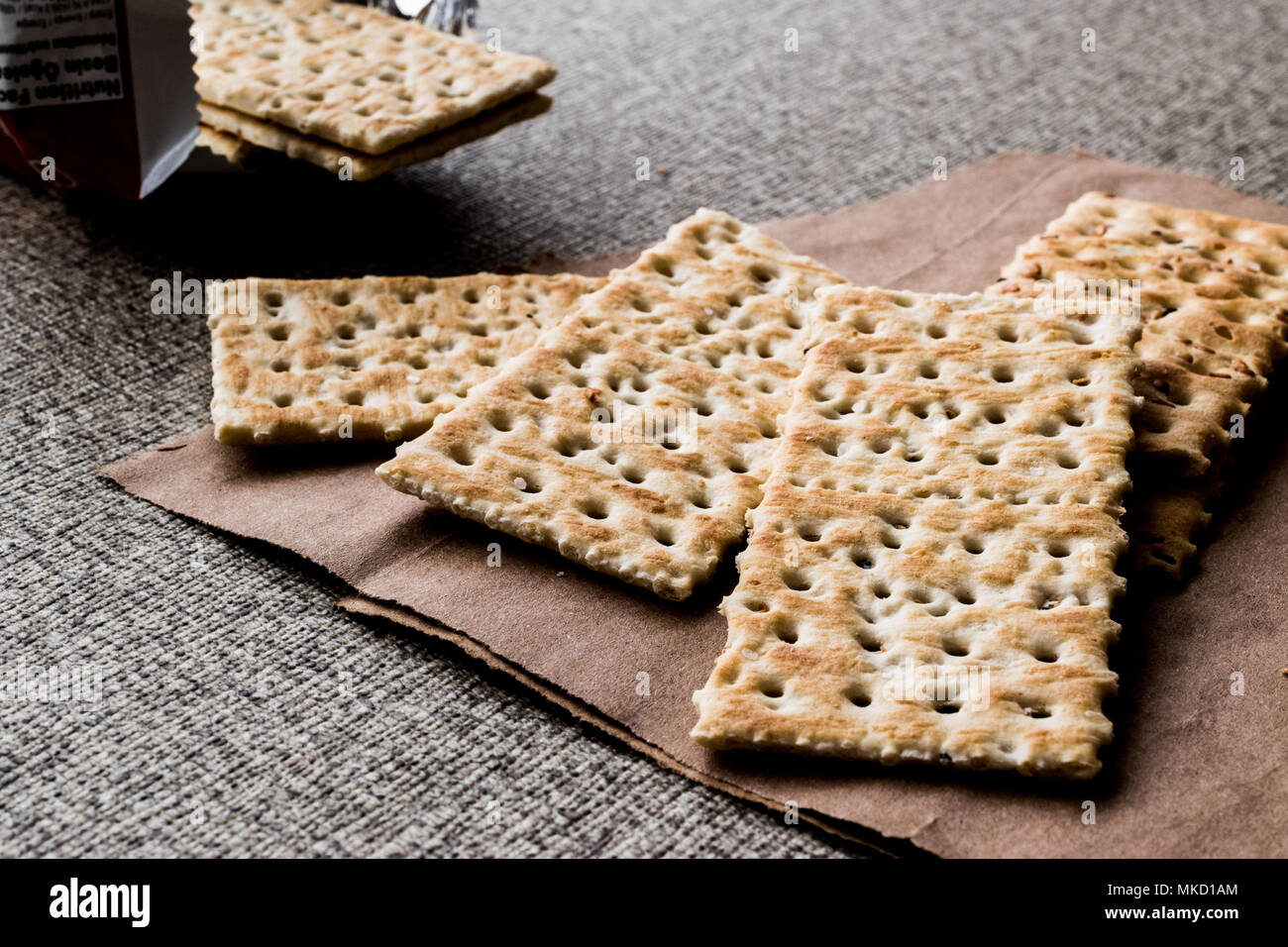Crispy Rye Bread Crackers (low calories) diet food Stock Photo Alamy