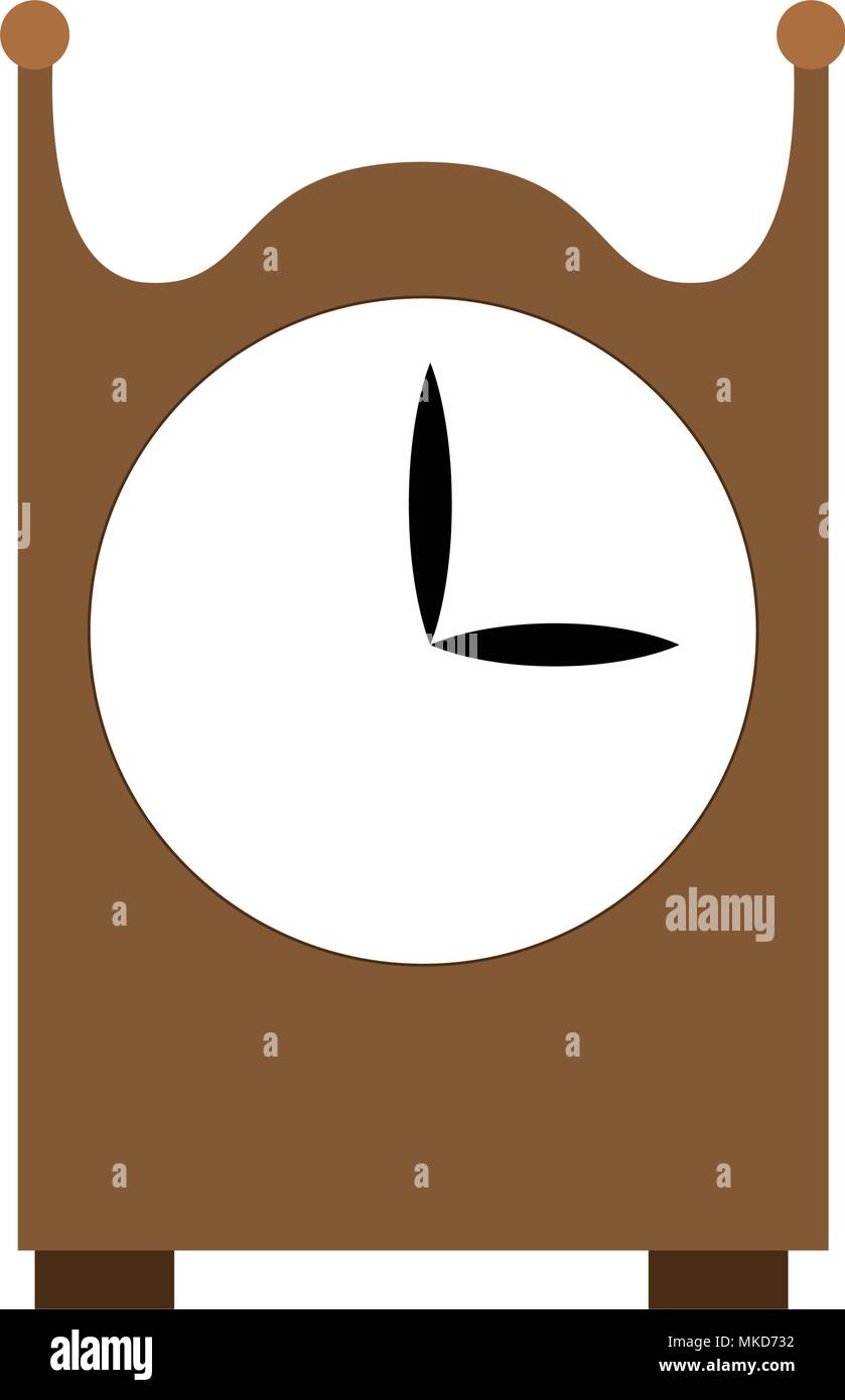 Wooden clock isolated Stock Vector Image & Art - Alamy