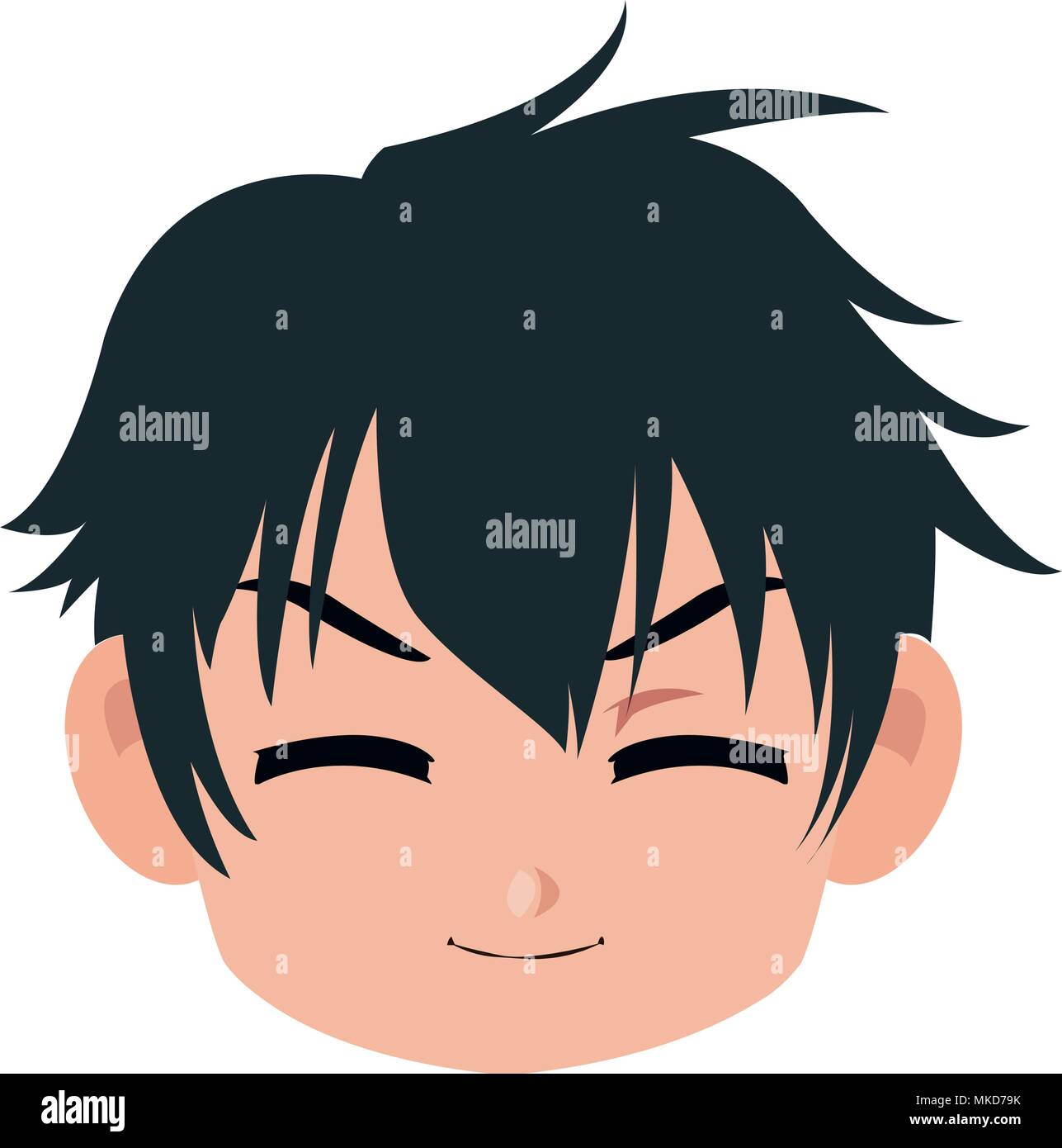 blurred boy of faceless head of little kid anime with haircut style Stock  Vector Image & Art - Alamy