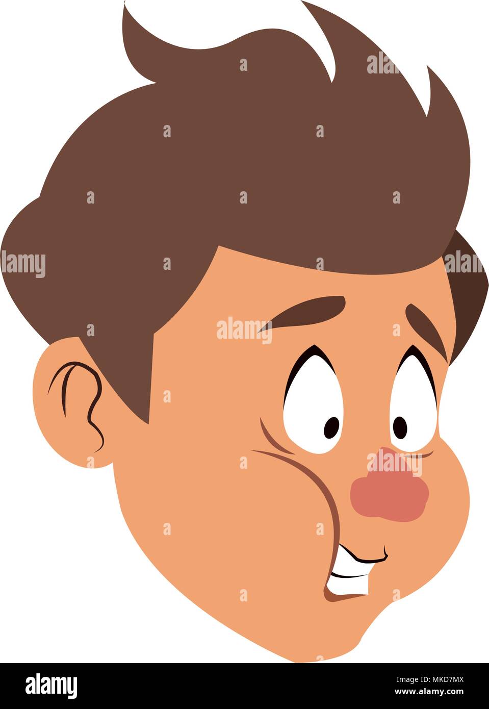 Sick man face Stock Vector