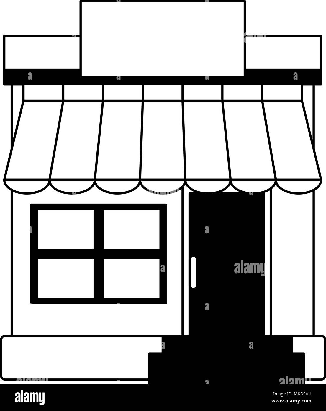 Shop store symbol on black and white Stock Vector Image & Art - Alamy
