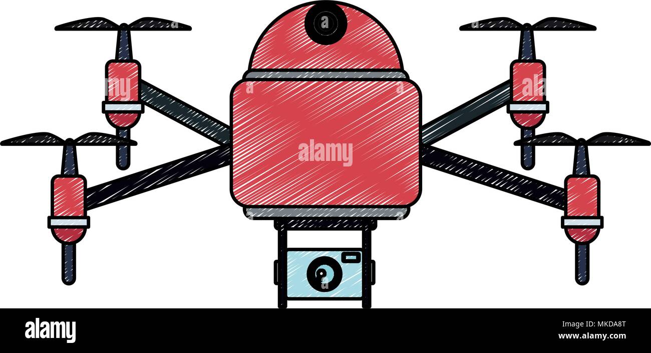 Aerial drone technology scribble Stock Vector Image & Art - Alamy