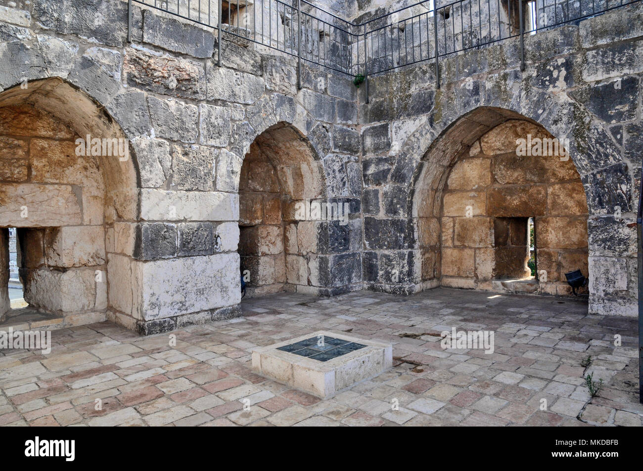 Inside Citadel of King David museum, Jerusalem, Israel, Asia Stock