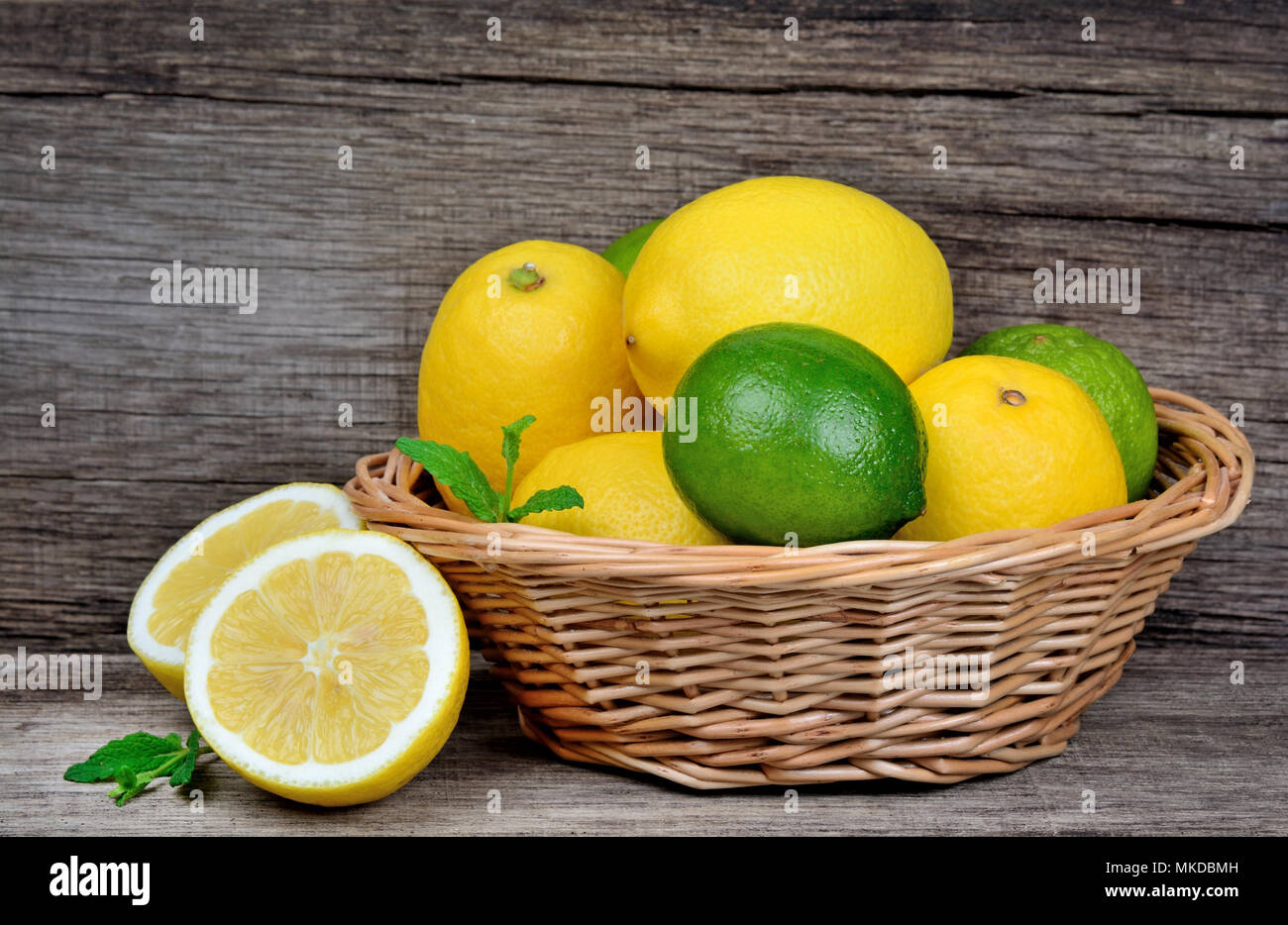 Lime In Basket High Resolution Stock Photography and Images - Alamy