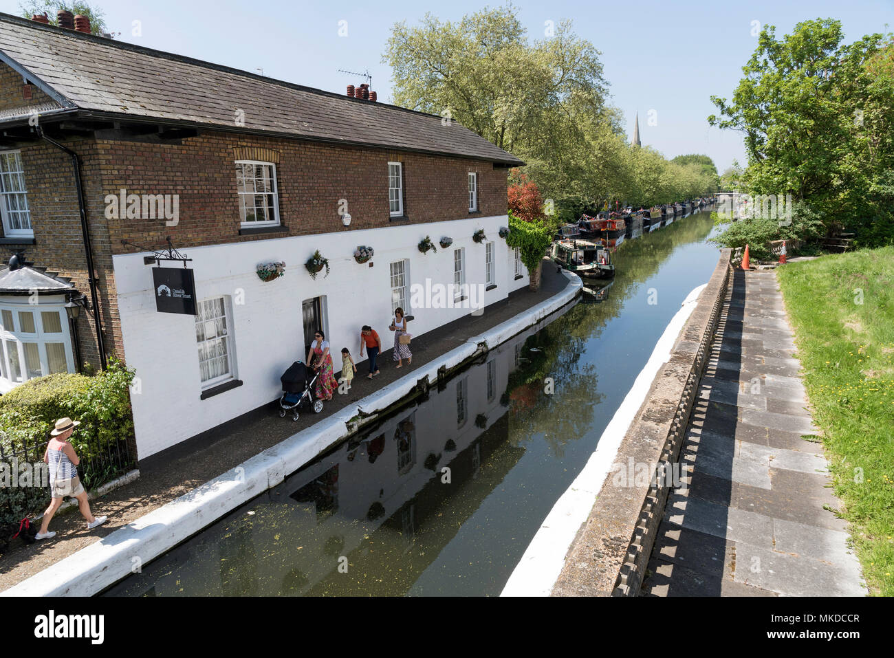 Paddington, London UK, 2018. The old Toll House now occupied by The Canal & River Trust on the  Grand Union Canal in west London. Stock Photo