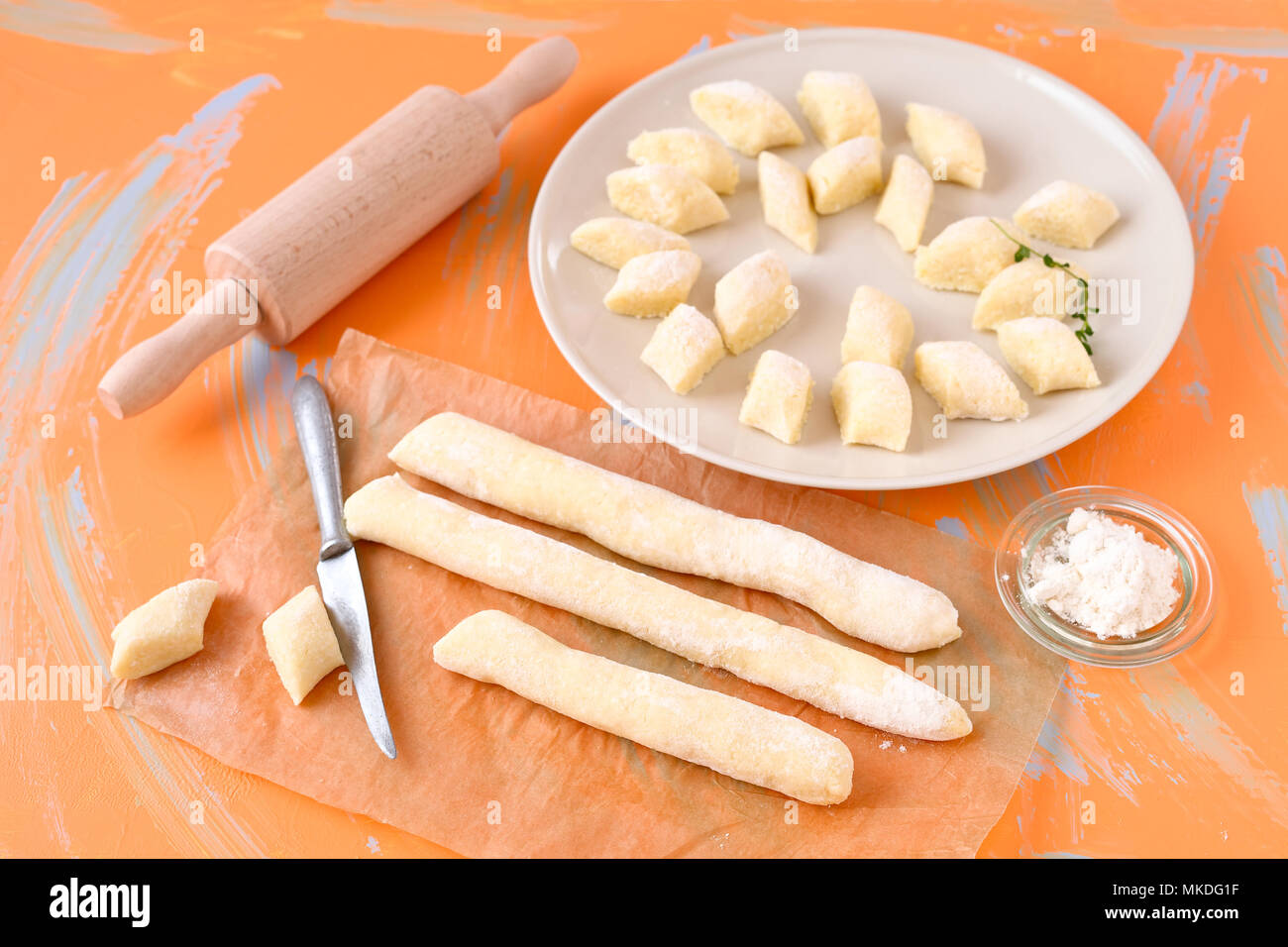 Raw polish gnocchi Stock Photo Alamy