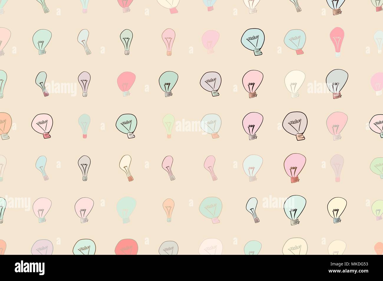 Abstract light bulbs illustrations background pattern. Idea conceptual ...