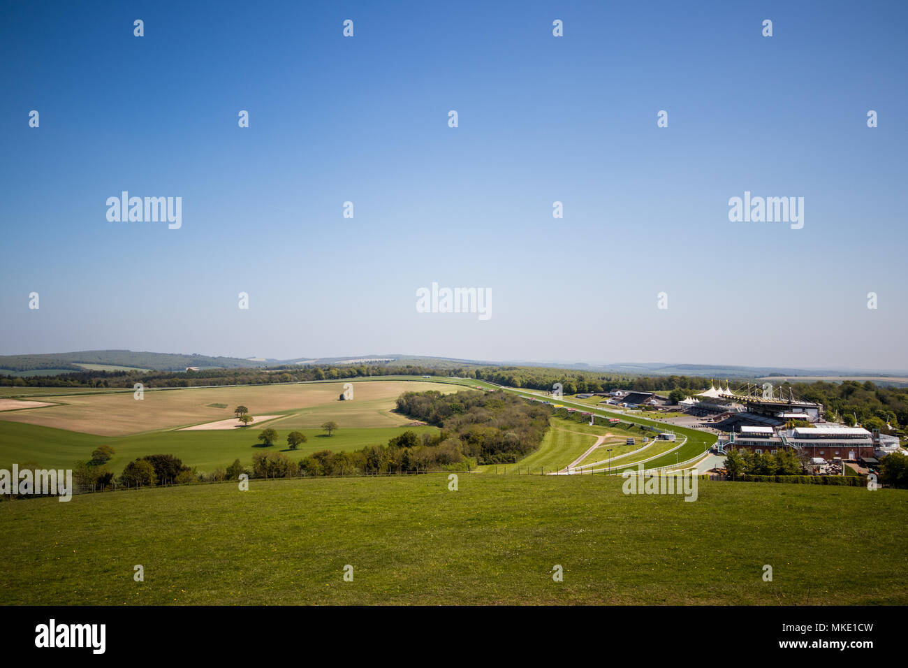 The Trundle, an Iron Age hill fort, on the South Downs National Park, near the Goodwood Estate