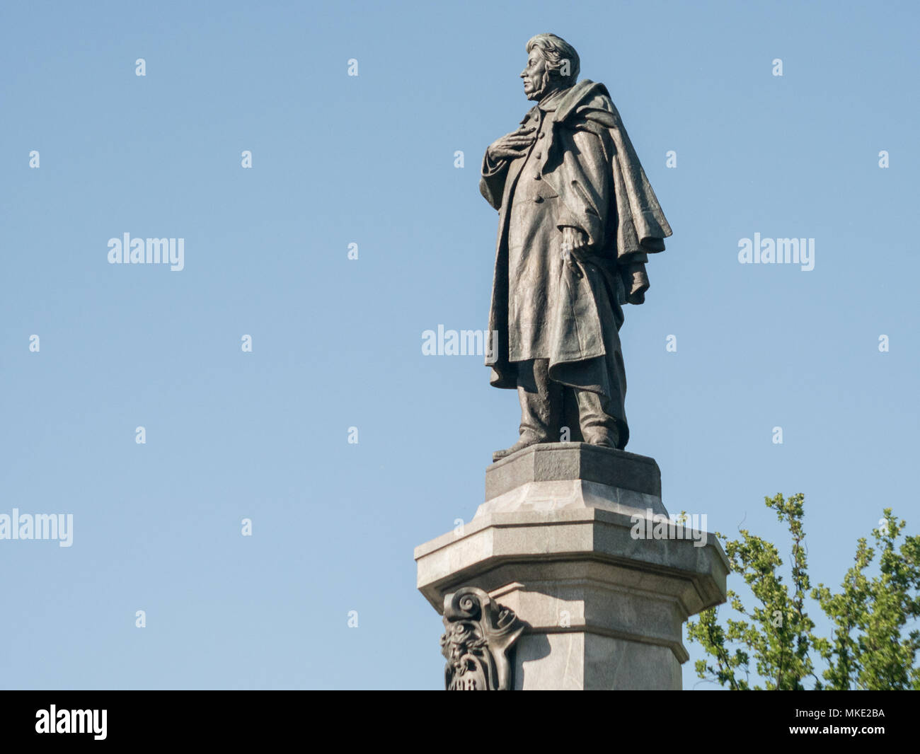 Monument to Adam Mickiewicz, Warsaw, Poland Stock Photo