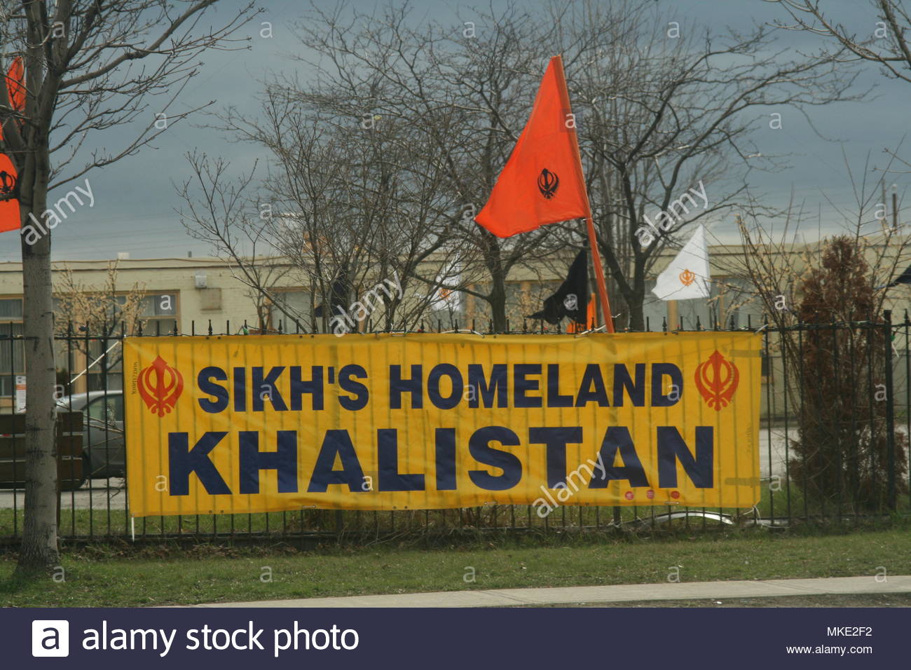 Banner Proclaiming The Khalistan As The Sikh Homeland In
