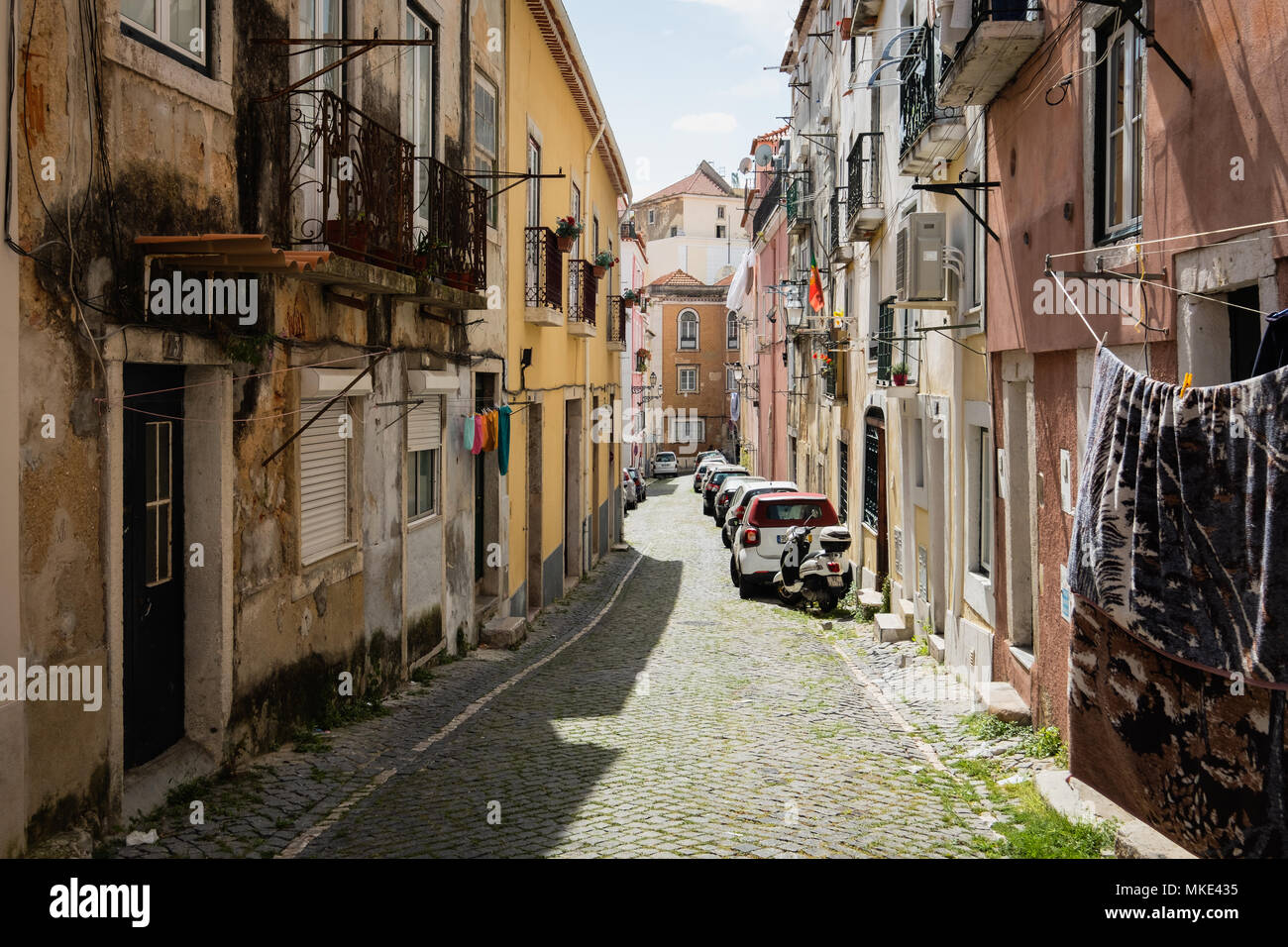 Colourful streets in Portugal Stock Photo