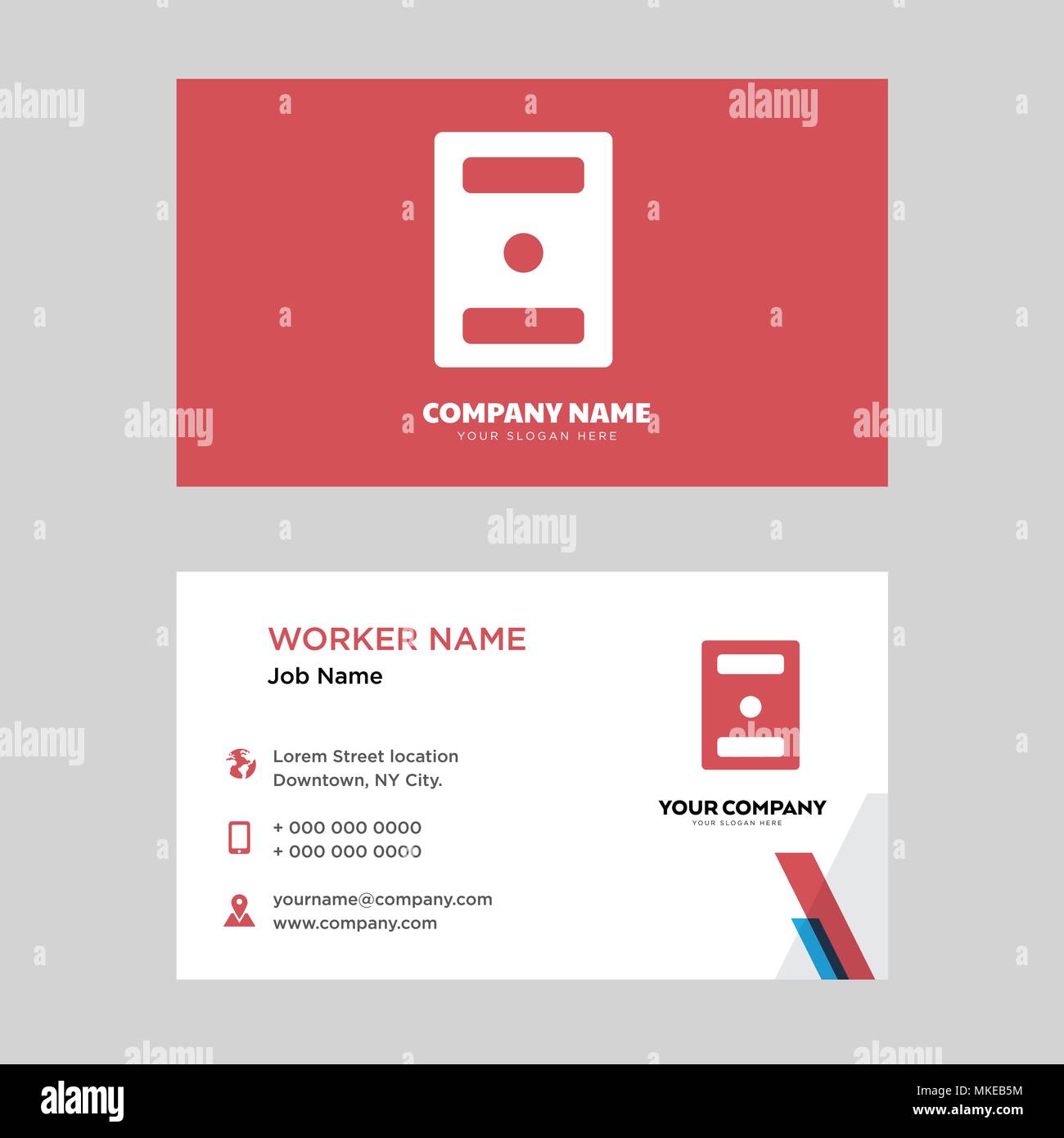 Computer business card design template, Visiting for your company ...