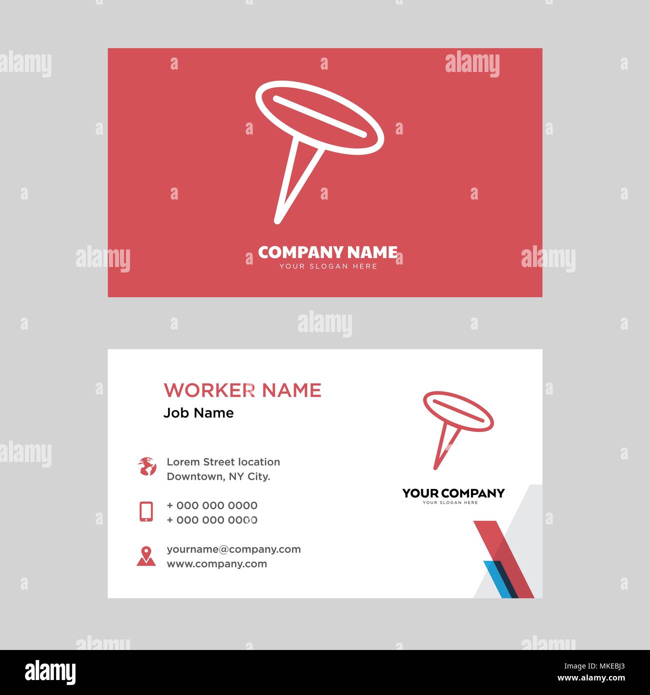Push pin business card design template, Visiting for your company Pertaining To Push Card Template