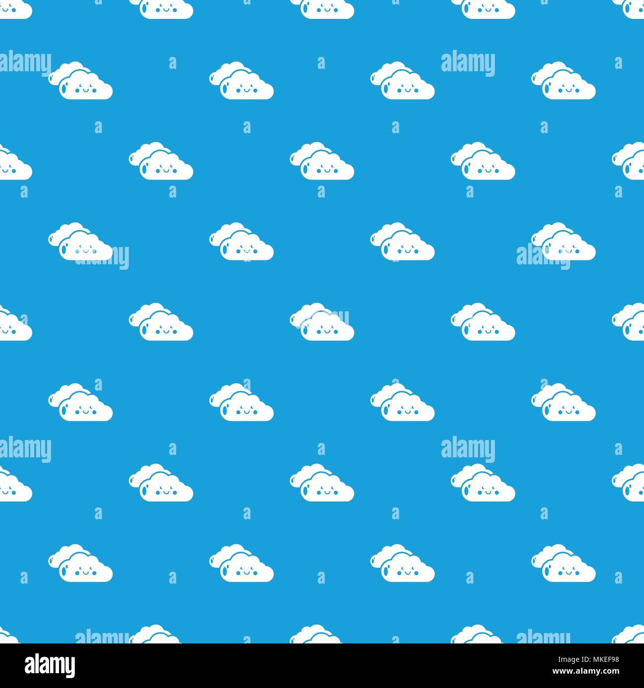 KInd cloud pattern vector seamless blue Stock Vector