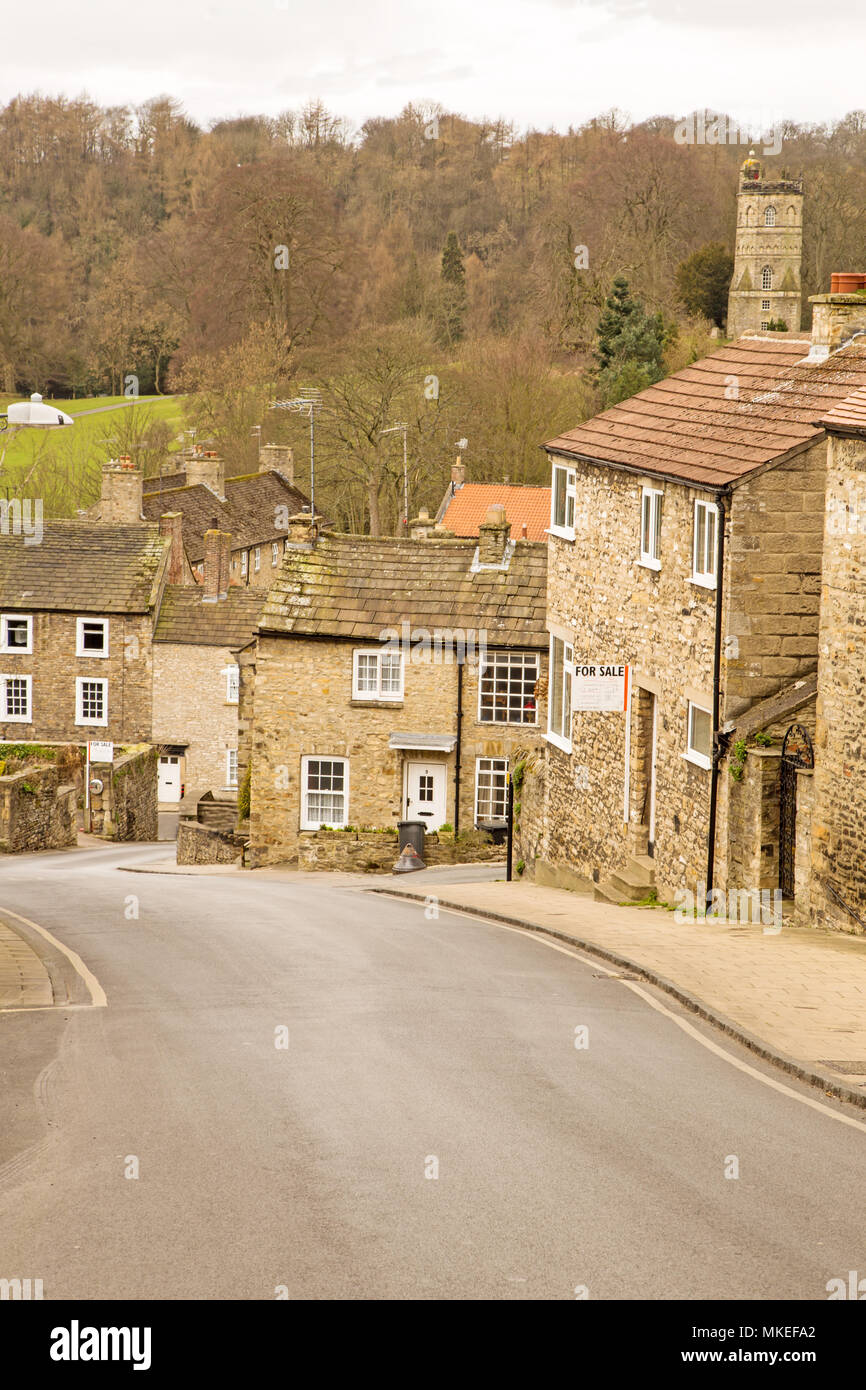 A view down New Road, Richmond, North Yorkshire Stock Photo