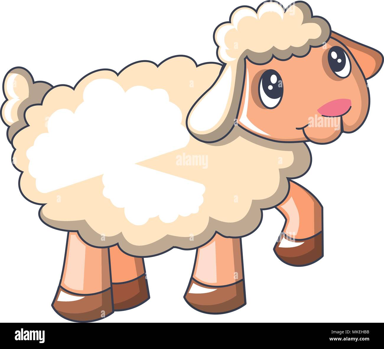 Funny sheep icon, cartoon style Stock Vector Image & Art Alamy
