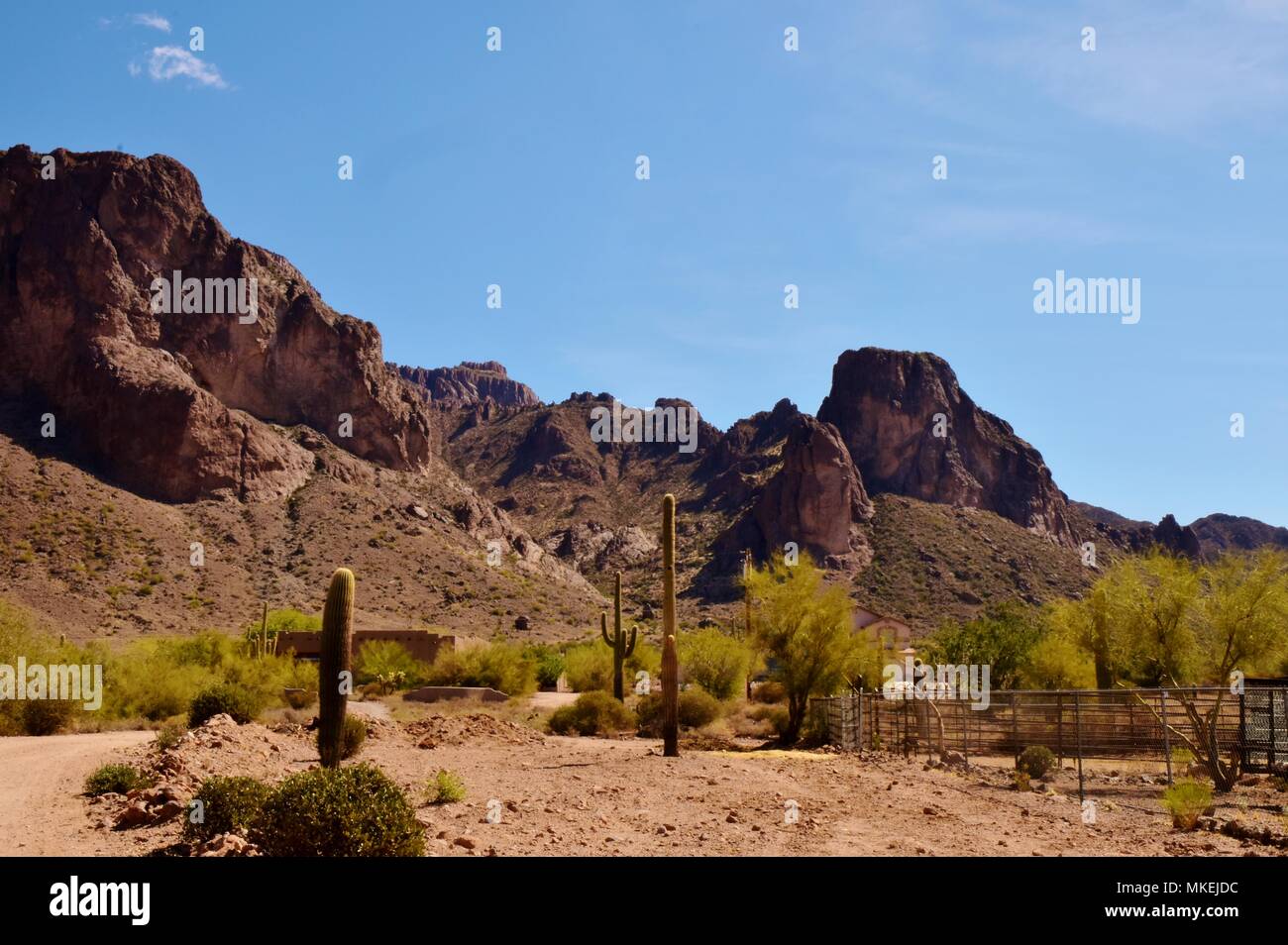 The Beautiful And Mysterious Superstition Mountains. Taken From Apache ...