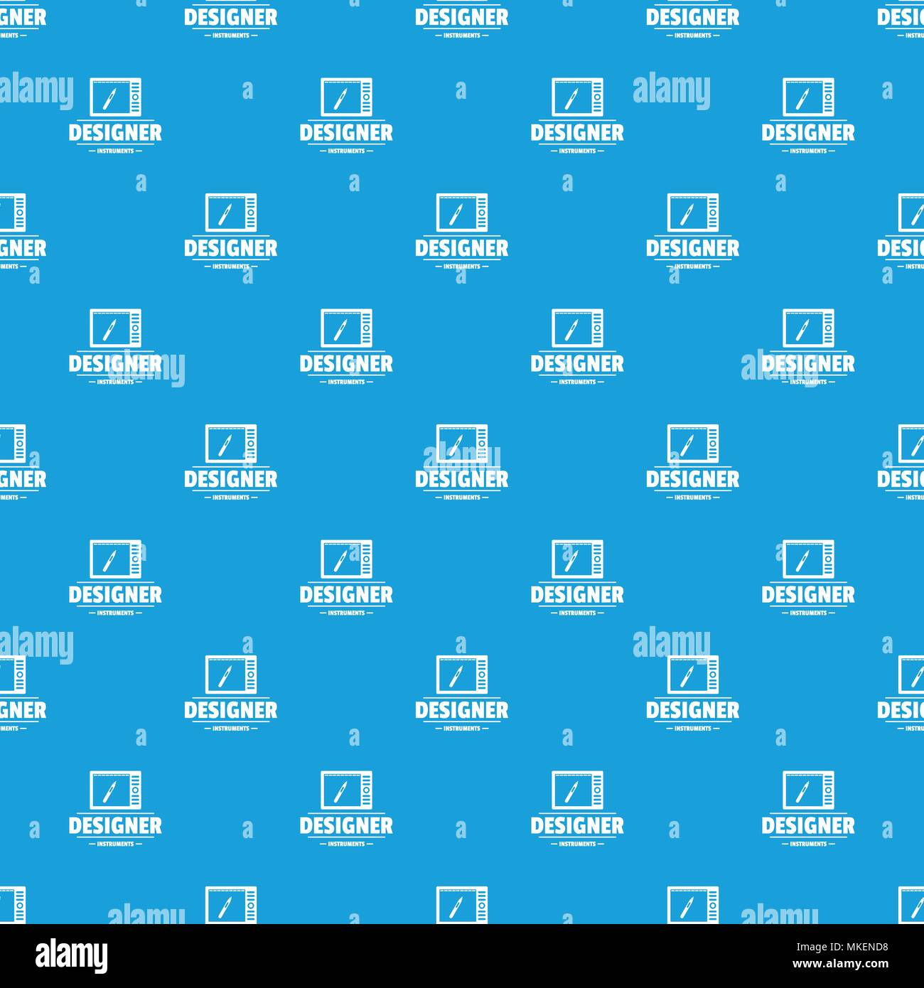 Designer shop pattern vector seamless blue Stock Vector