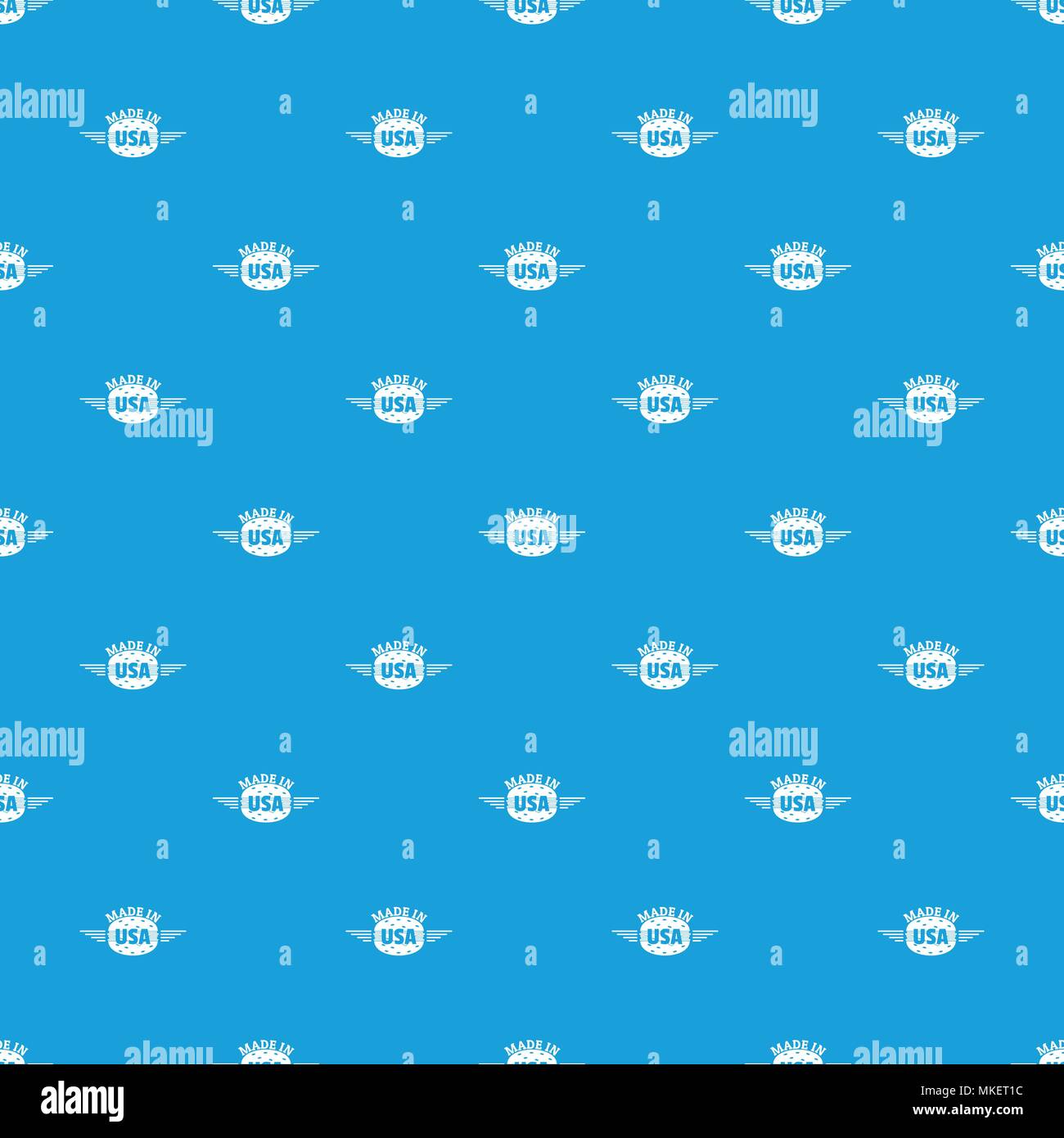 Made in USA pattern vector seamless blue Stock Vector