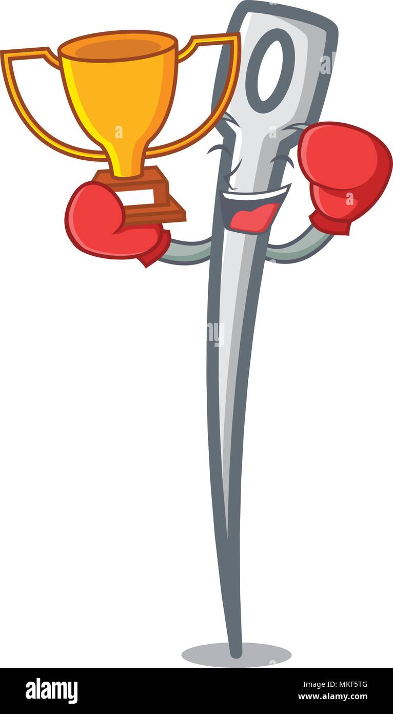 Boxing winner needle mascot cartoon style Stock Vector Image & Art - Alamy