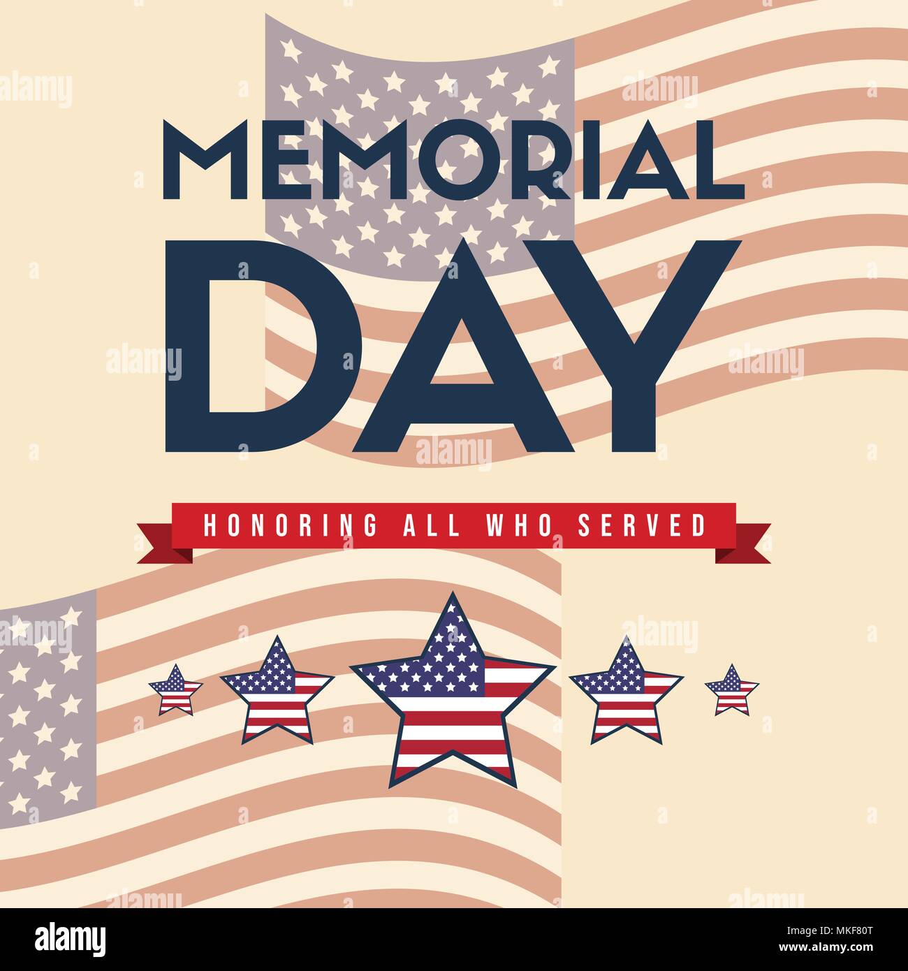 Happy memorial day greeting card Stock Vector Image & Art - Alamy