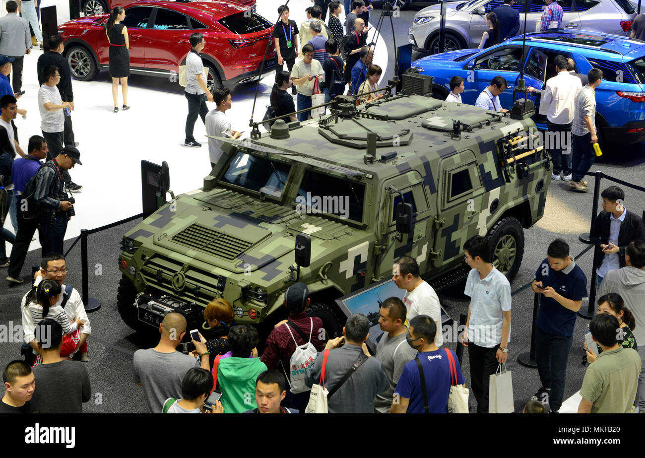 Dongfeng Warrior vehicle on display at the Auto China 2018 show in Beijing, China Stock Photo