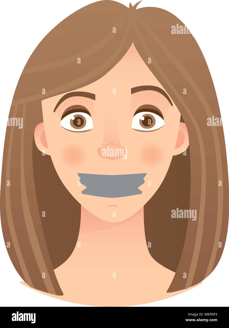 emotions of womans face Stock Vector