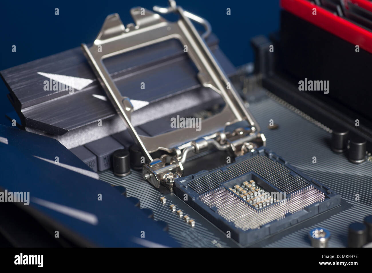 Photo libre de droit de Socket Cpu Intel Lga 1151 Sur Carte Mère