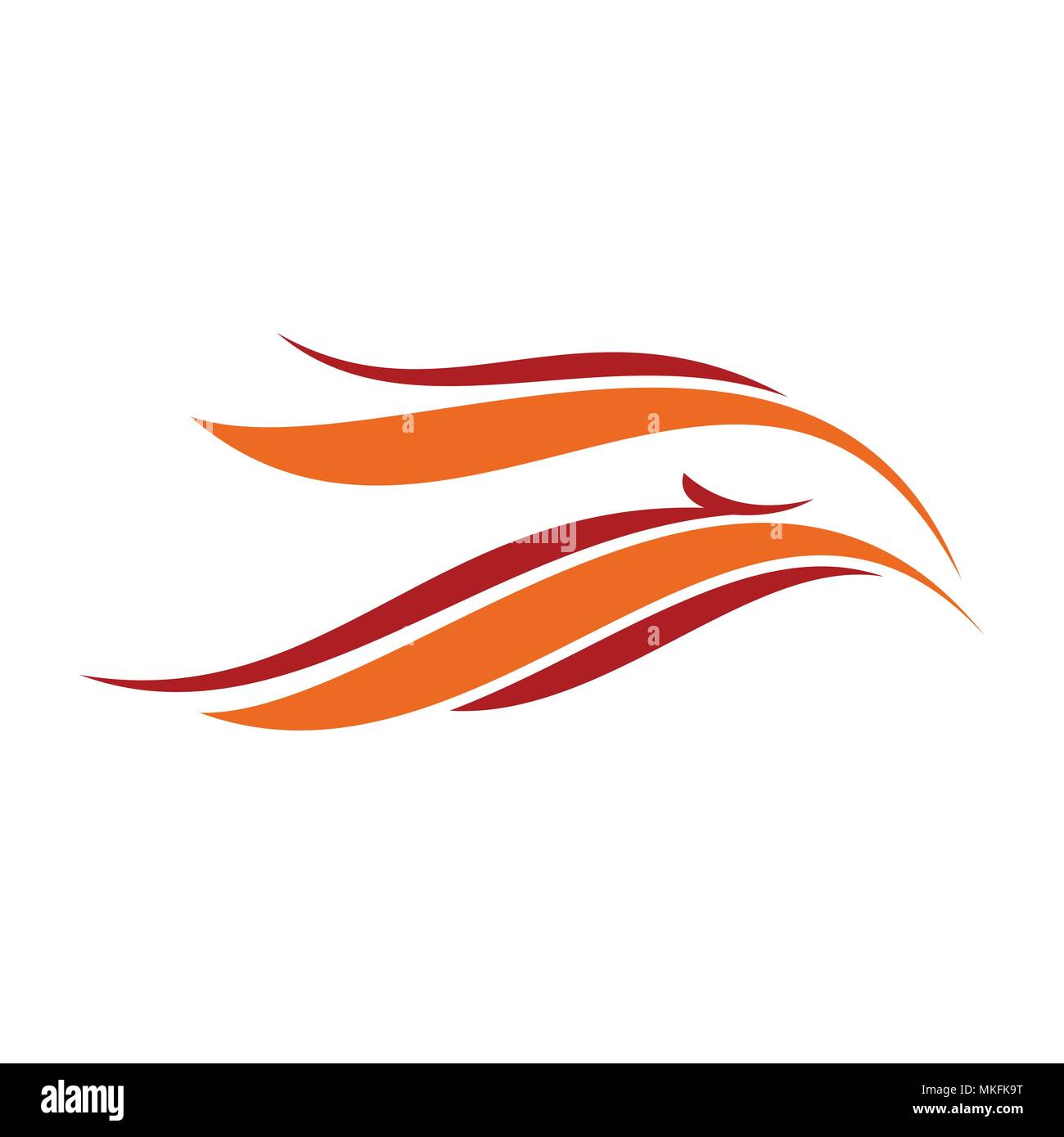 Abstract Eagle Flames Head Vector Symbol Graphic Logo Design Stock Vector