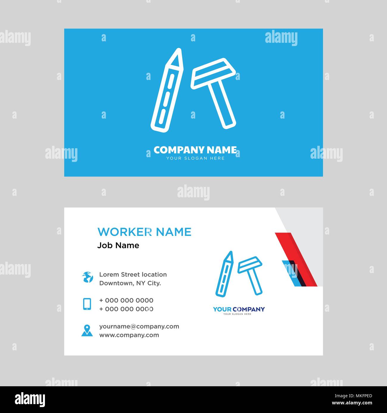 Pen business card design template, Visiting for your company, Modern ...