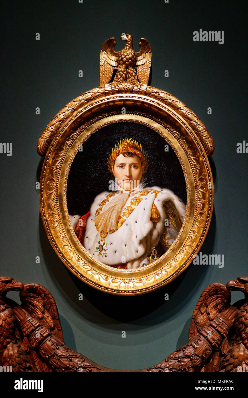 A portrait of Napoleon in the Montreal Fine Art Museum Stock Photo