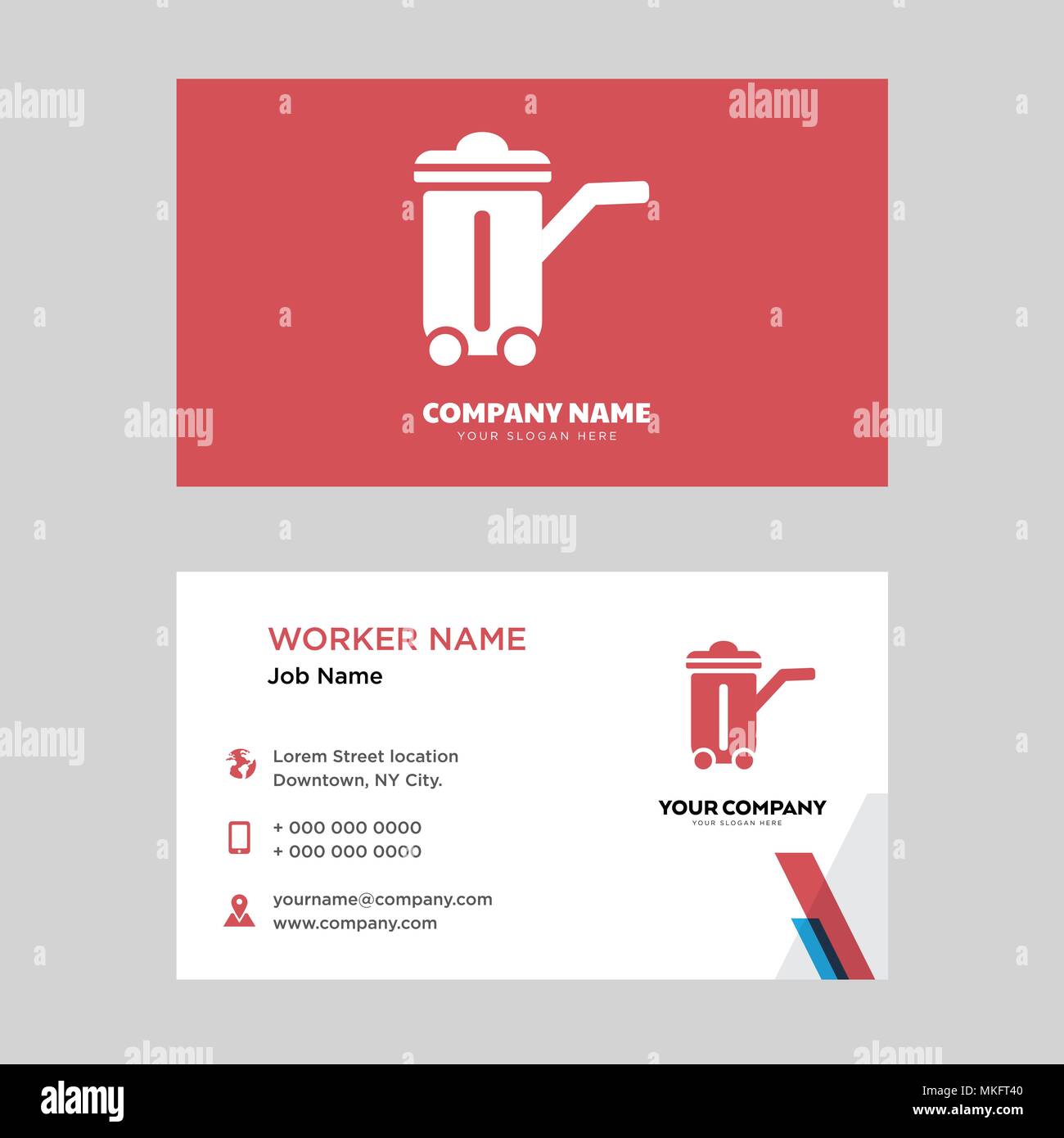 Trash bin business card design template, Visiting for your company Throughout Bin Card Template