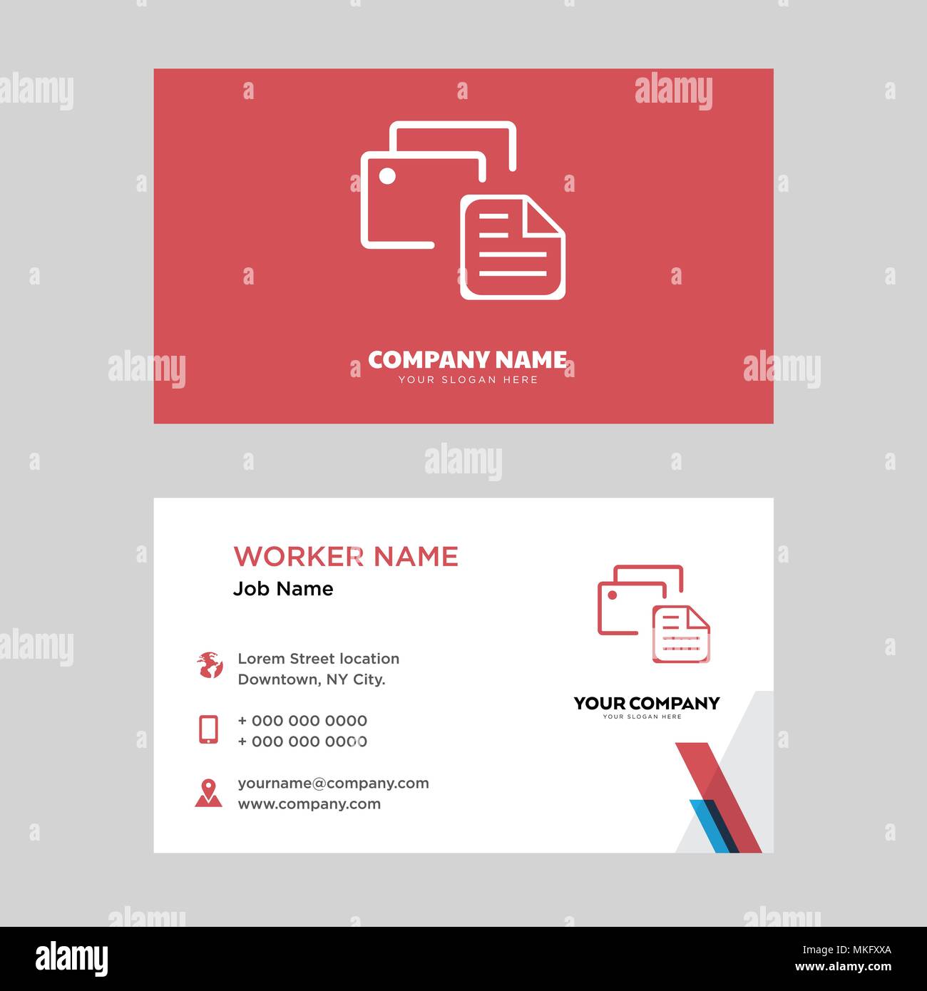 Clipboard business card design template, Visiting for your company