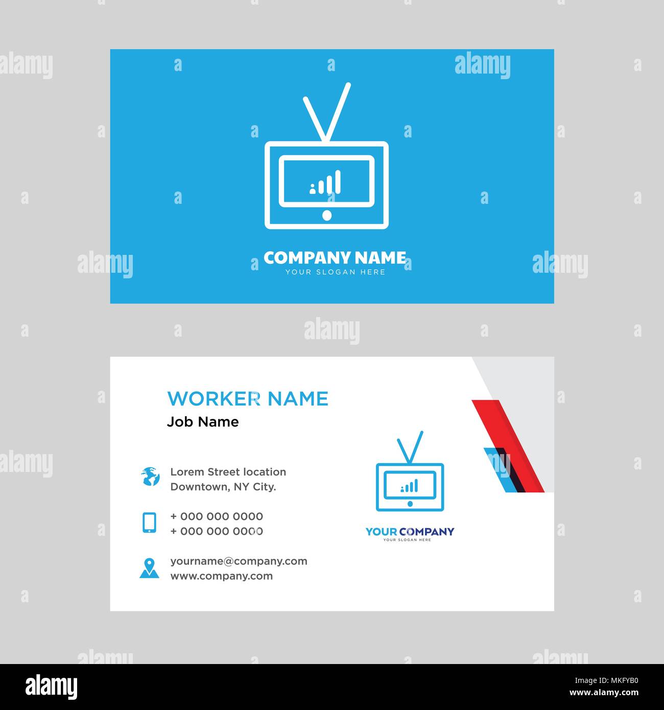 Television business card design template, Visiting for your company ...