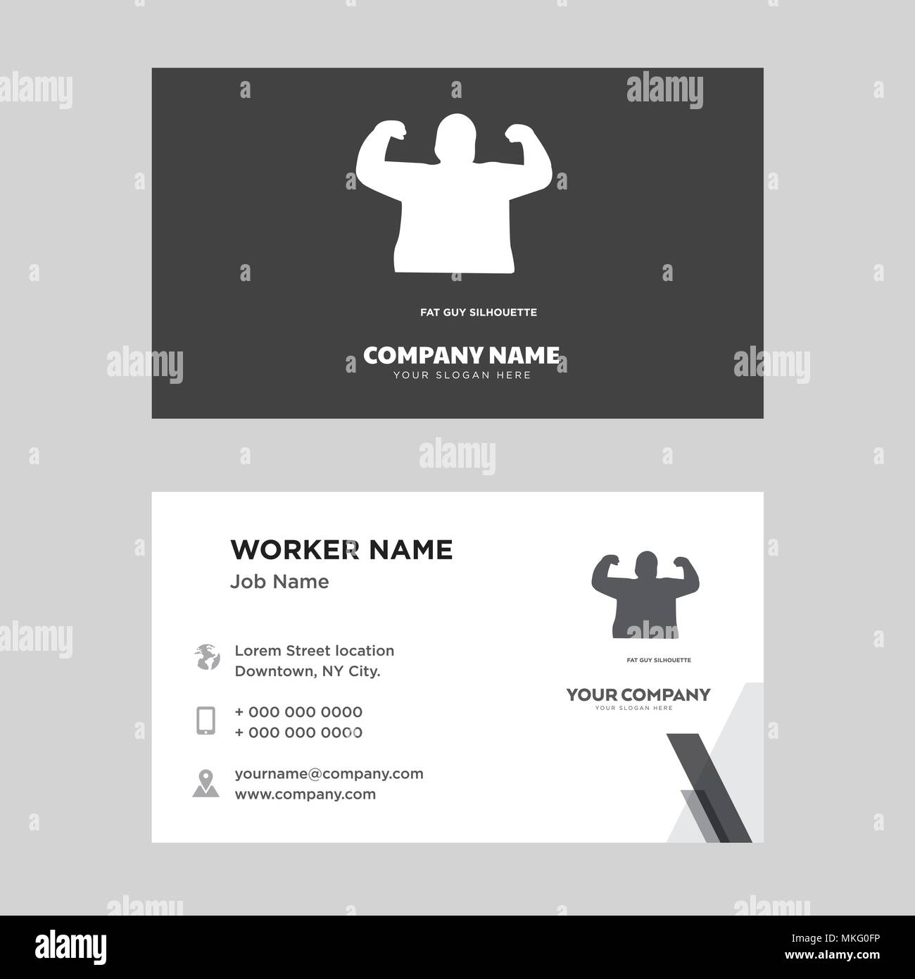 fat guy business card design template, Visiting for your company