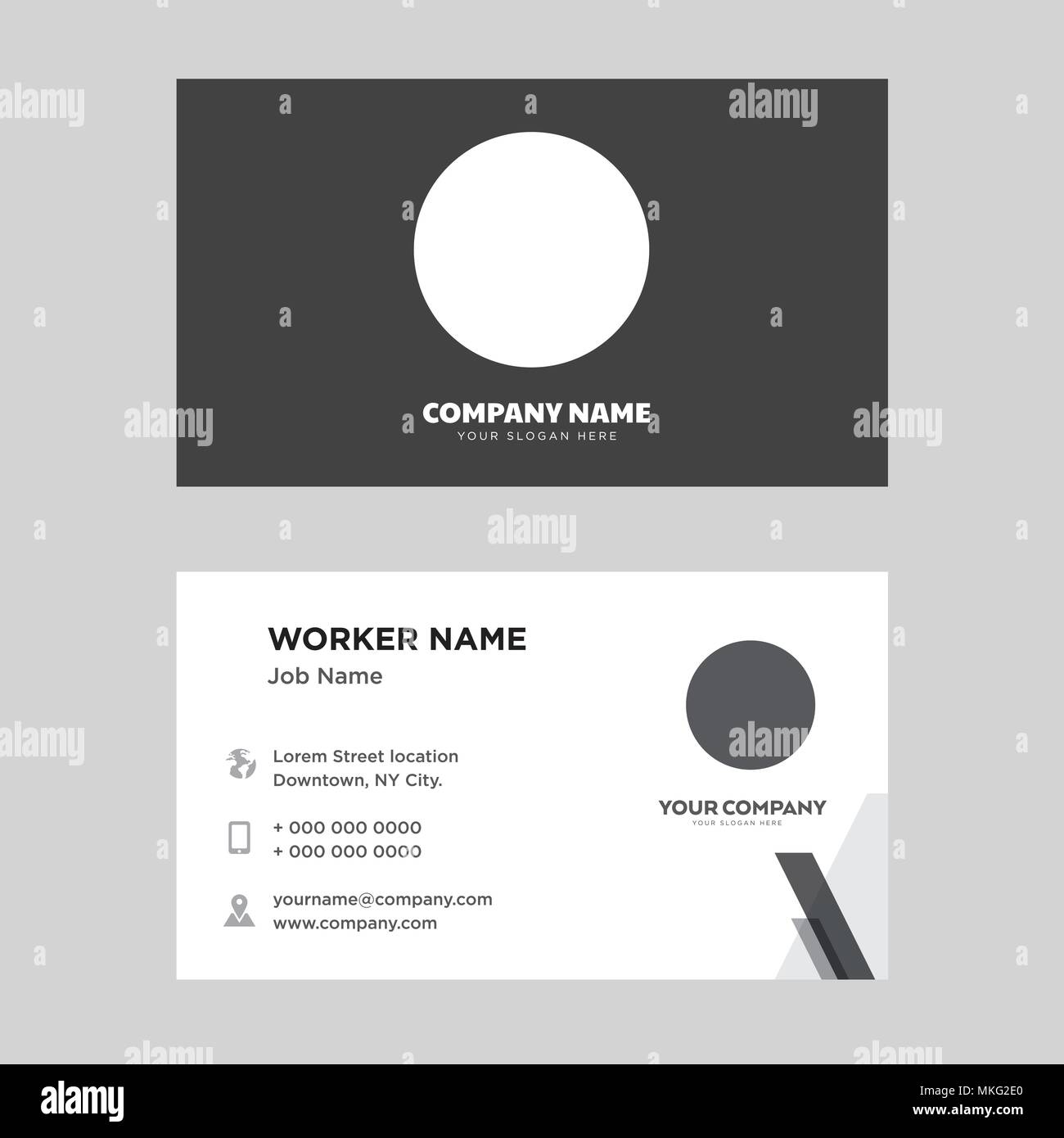 E business card design template, Visiting for your company, Modern