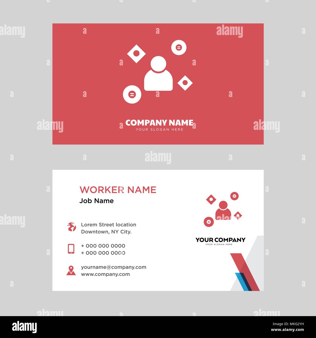 Mechanic business card design template, Visiting for your company Regarding Mechanic Job Card Template